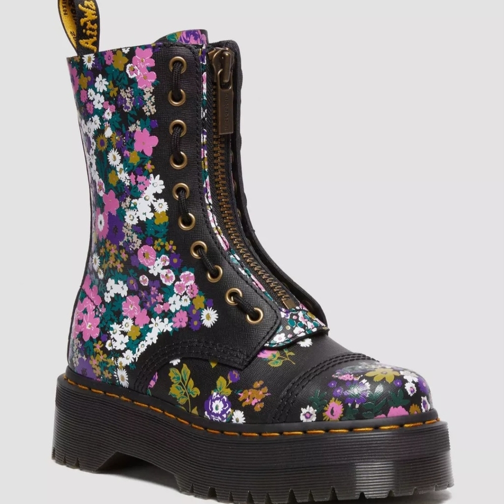 NEW  Sold Out Everywhere Dr. Martens Women's Floral  Platform Boots